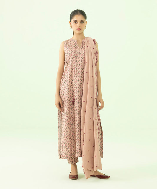 Sapphire - 3 Piece - Embroidered Dobby Suit