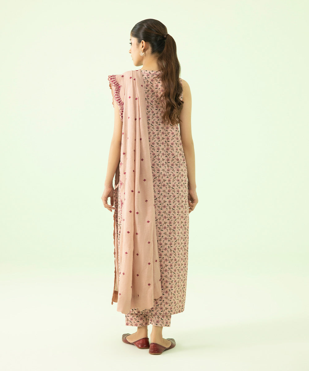 Sapphire - 3 Piece - Embroidered Dobby Suit
