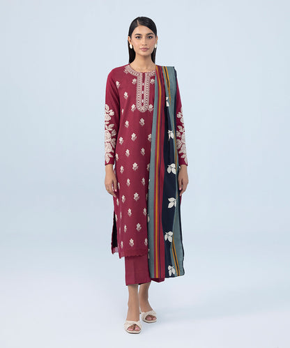 Sapphire - 3 Piece - Embroidered Dobby Suit