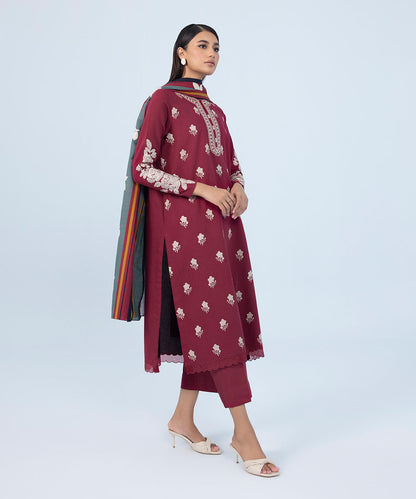 Sapphire - 3 Piece - Embroidered Dobby Suit