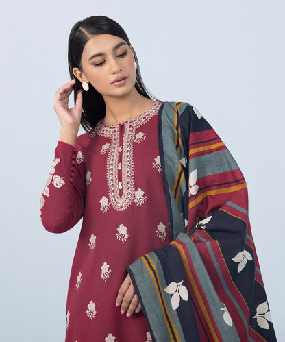 Sapphire - 3 Piece - Embroidered Dobby Suit