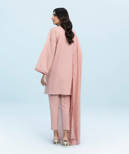 Sapphire - 3 Piece - Embroidered Cotton Karandi Suit