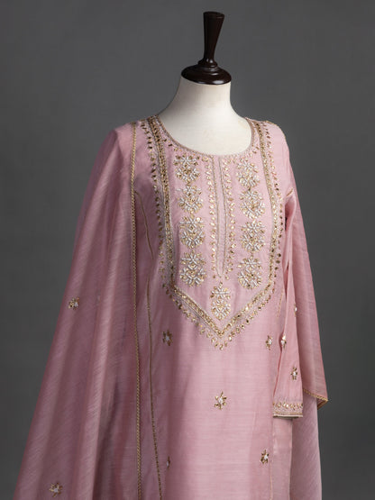 Eraj Hussain - Gotta Patti Pink - Stitched