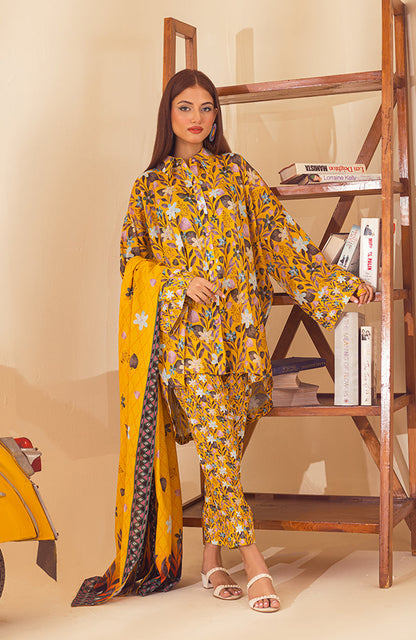 Alzohaib - 3 PIECE UNSTITCHED PRINTED LAWN-CPP-23-01