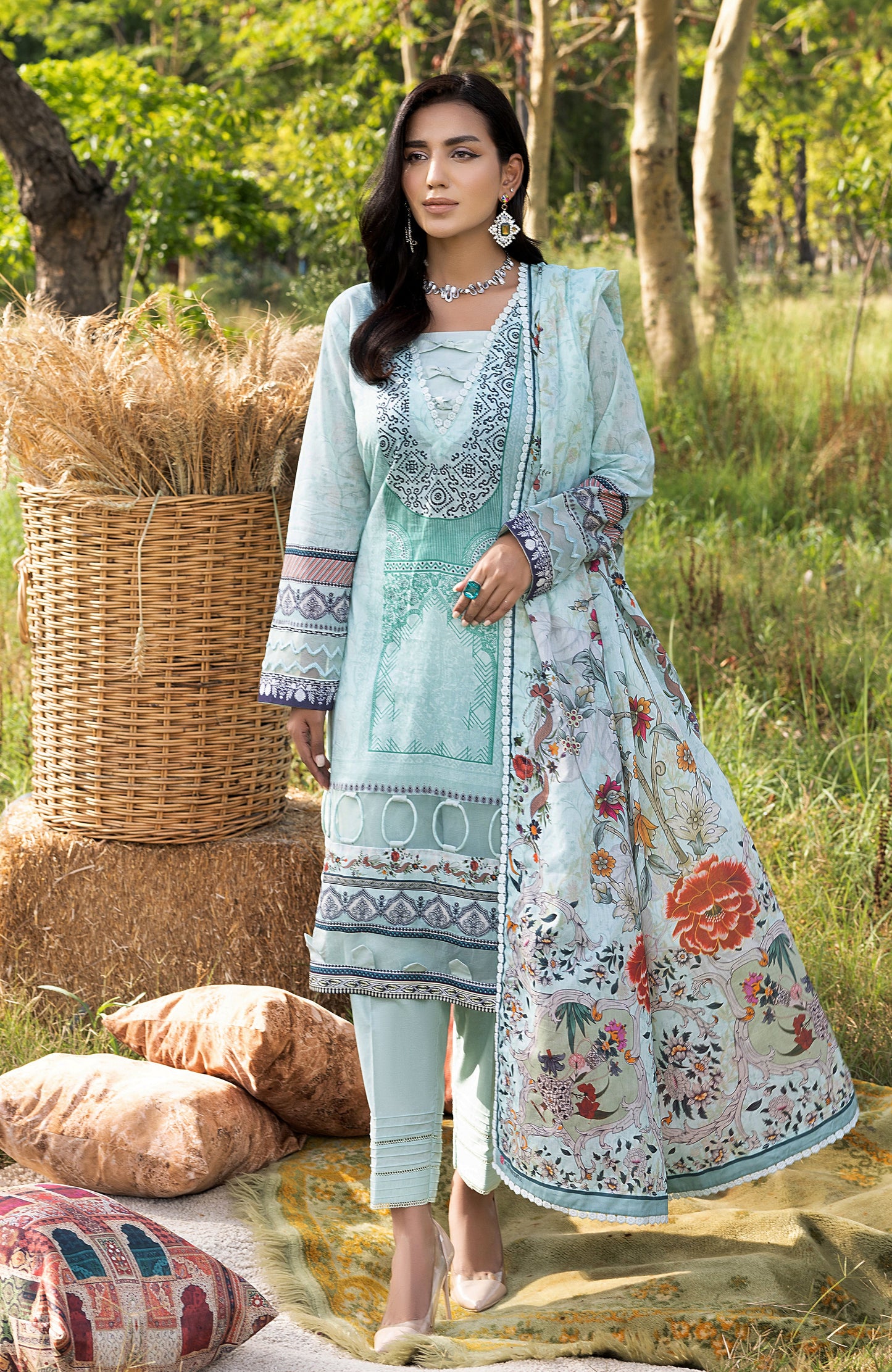 Alzohaib - 3 PIECE UNSTITCHED DIGITAL PRINTED LAWN-ADL-3-23-01