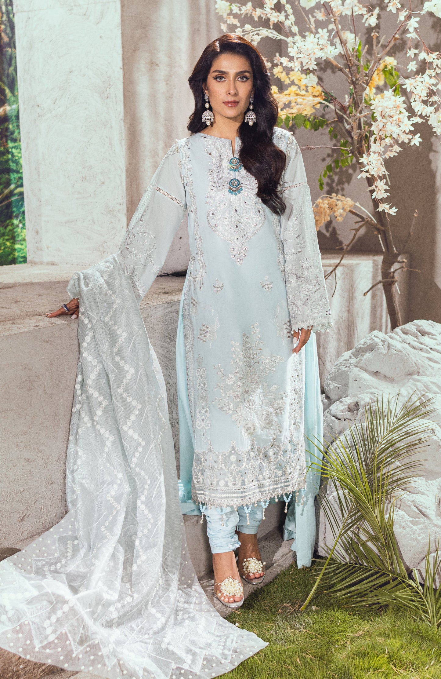 Alzohaib - 3 Piece Unstitched Luxury Embroidered Lawn-MLL-23-2-01