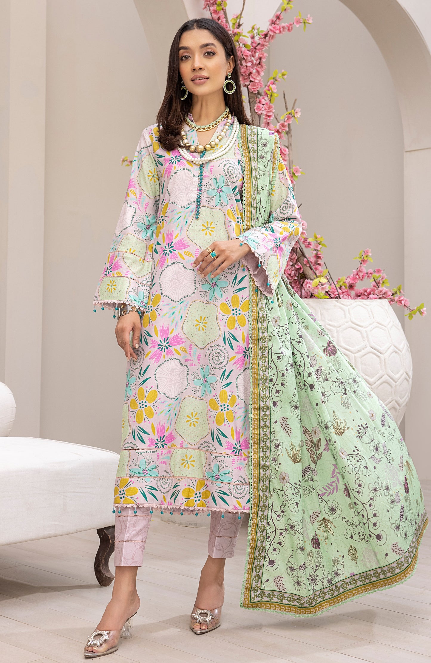 Alzohaib - 3-Piece Unstitched Digital Printed Cambric CPC-23-01