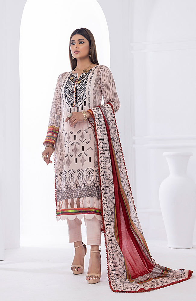 Alzohaib - 3 PIECE UNSTITCHED DIGITAL PRINTED LAWN-ADL-2-23-01