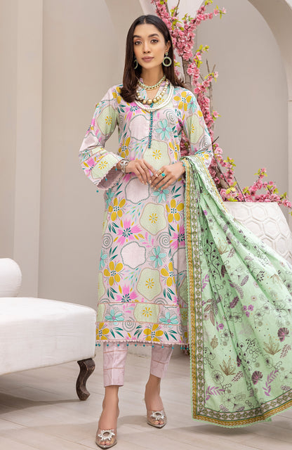 Alzohaib - 3-Piece Unstitched Digital Printed Cambric CPC-23-01