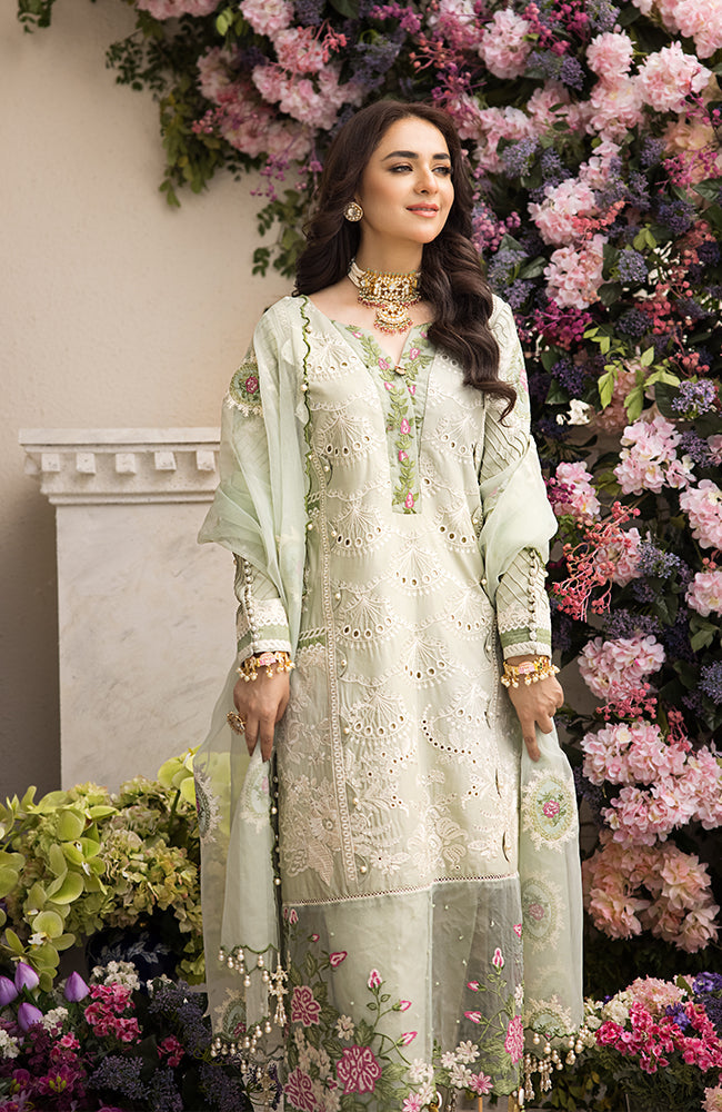 Alzohaib - 3 Piece Unstitched Luxury Embroidered Lawn-MLL-23-01