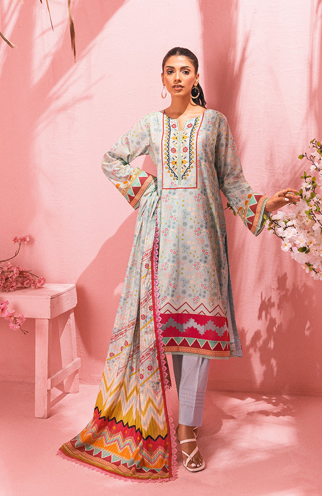 Alzohaib - 3-Piece Unstitched Digital Printed Lawn-CDD-23-10