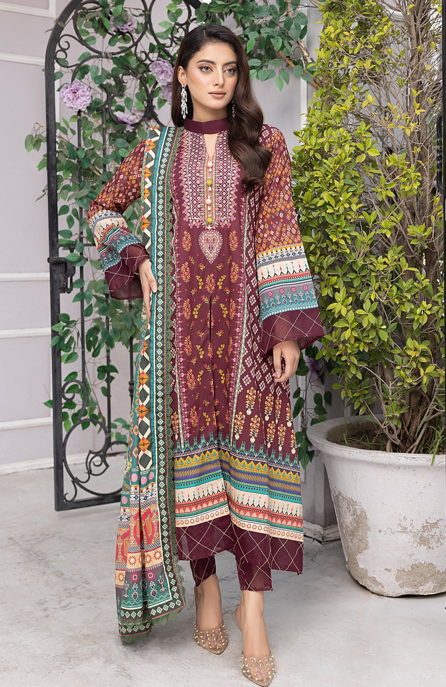 Alzohaib - 3 Piece Unstitched Printed Lawn-MDL-23-10