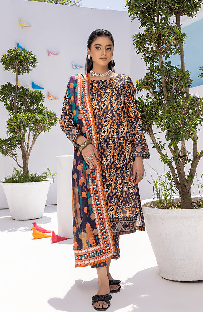 Alzohaib - 3 PIECE UNSTITCHED PRINTED LAWN-CPP-2-23-10