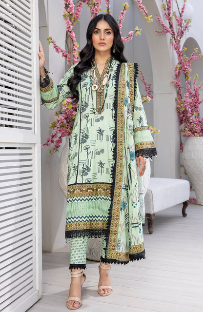 Alzohaib - 3-Piece Unstitched Digital Printed Cambric CPC-23-10