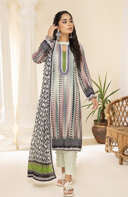 Alzohaib - 3-Piece Unstitched Digital Printed Lawn-CFD-23-13