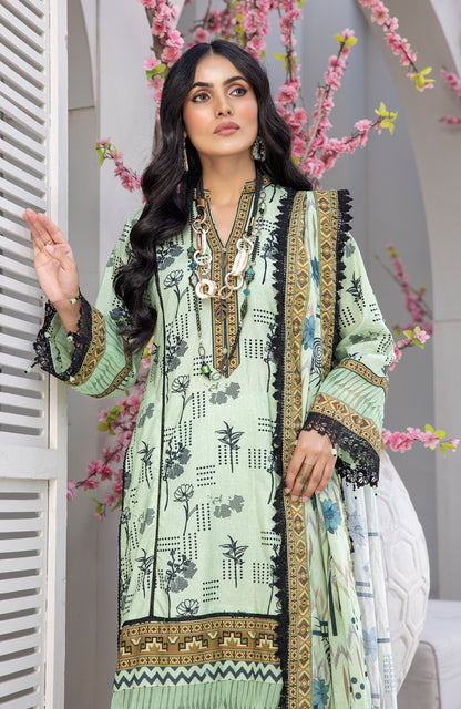 Alzohaib - 3-Piece Unstitched Digital Printed Cambric CPC-23-10