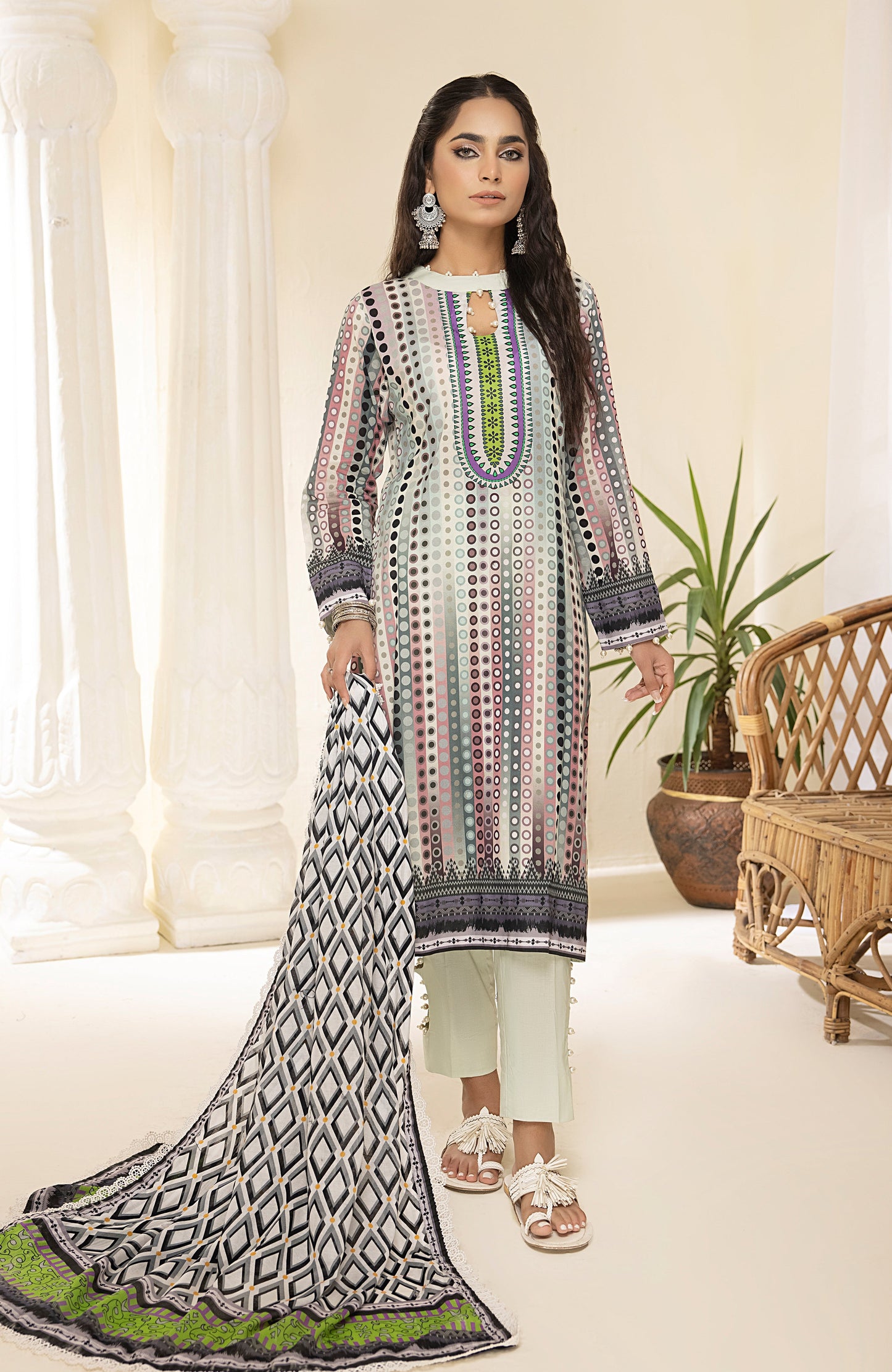 Alzohaib - 3-Piece Unstitched Digital Printed Lawn-CFD-23-13