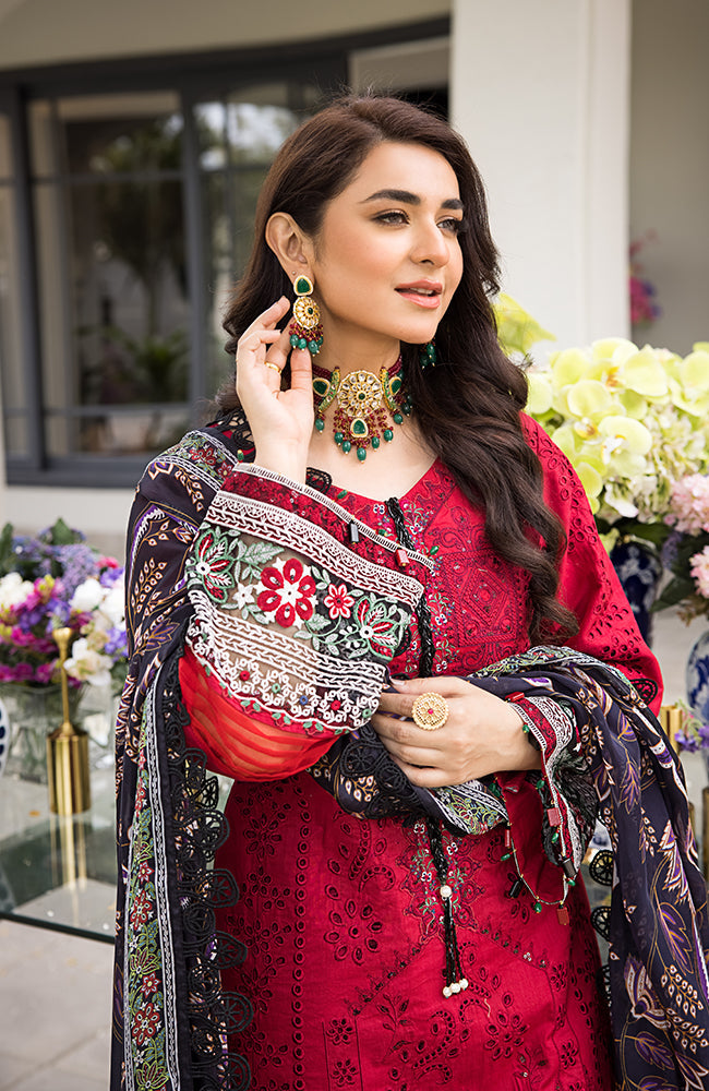 Alzohaib - 3 Piece Unstitched Luxury Embroidered Lawn-MLL-23-10