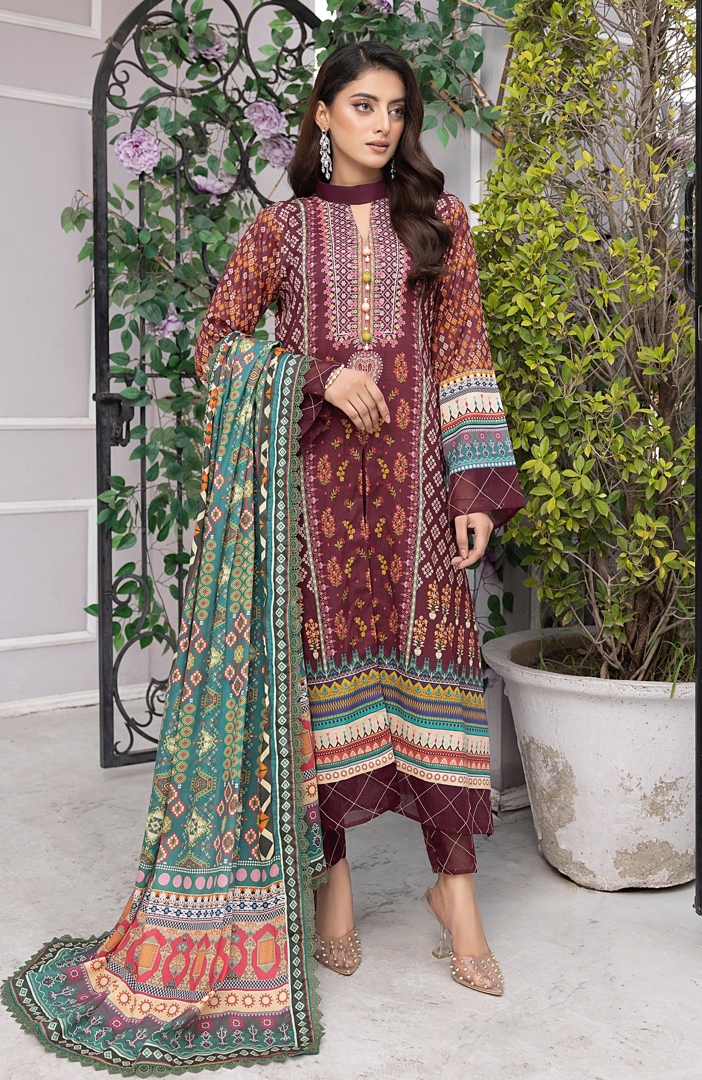 Alzohaib - 3 Piece Unstitched Printed Lawn-MDL-23-10