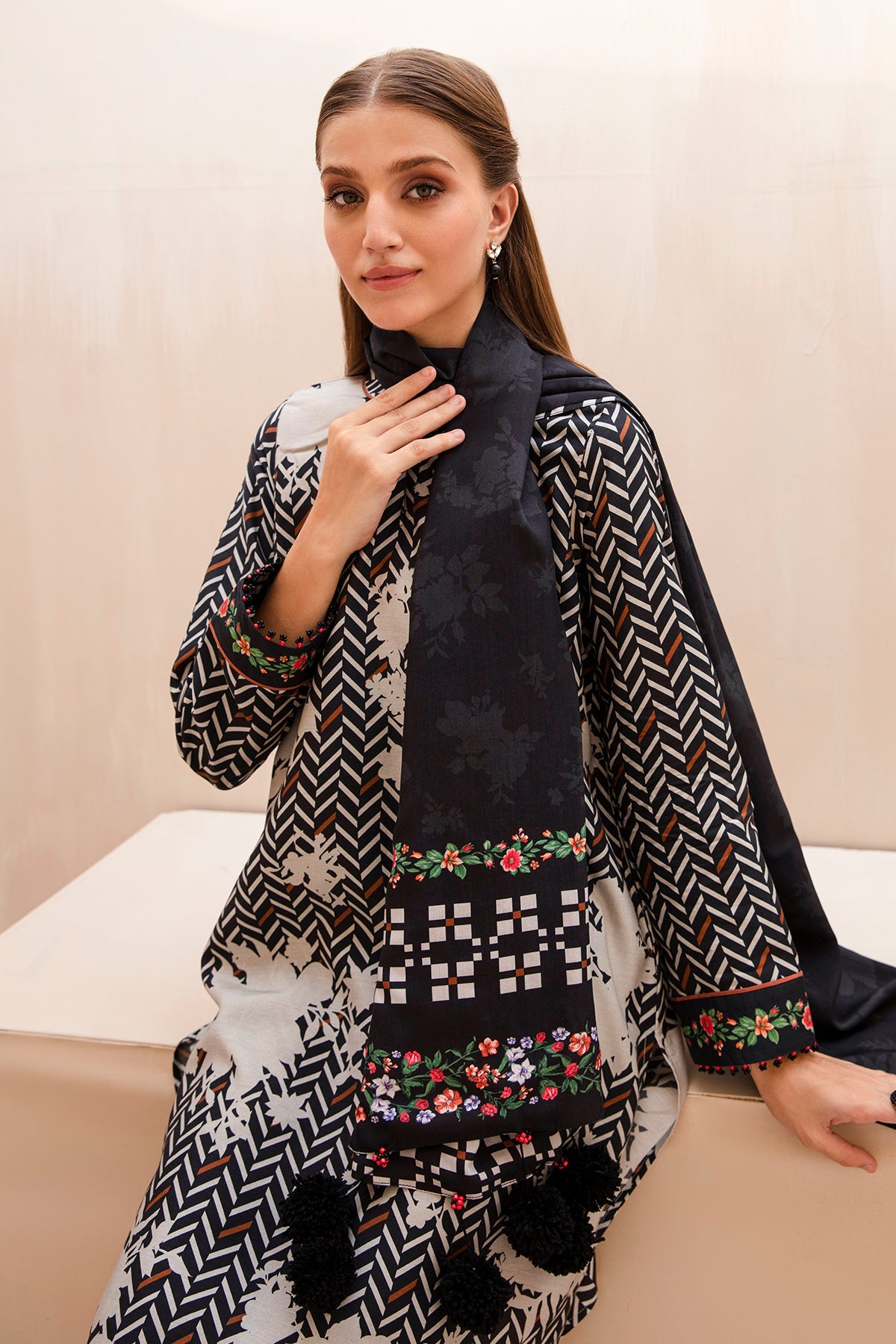 Baroque - PRINTED SLUB VISCOSE PR-863