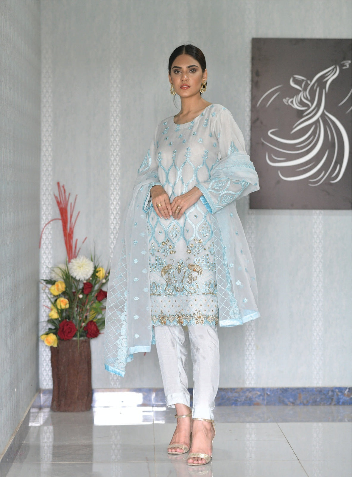 Bareeq Outfits - VINTAGE FESTIVE DRESS