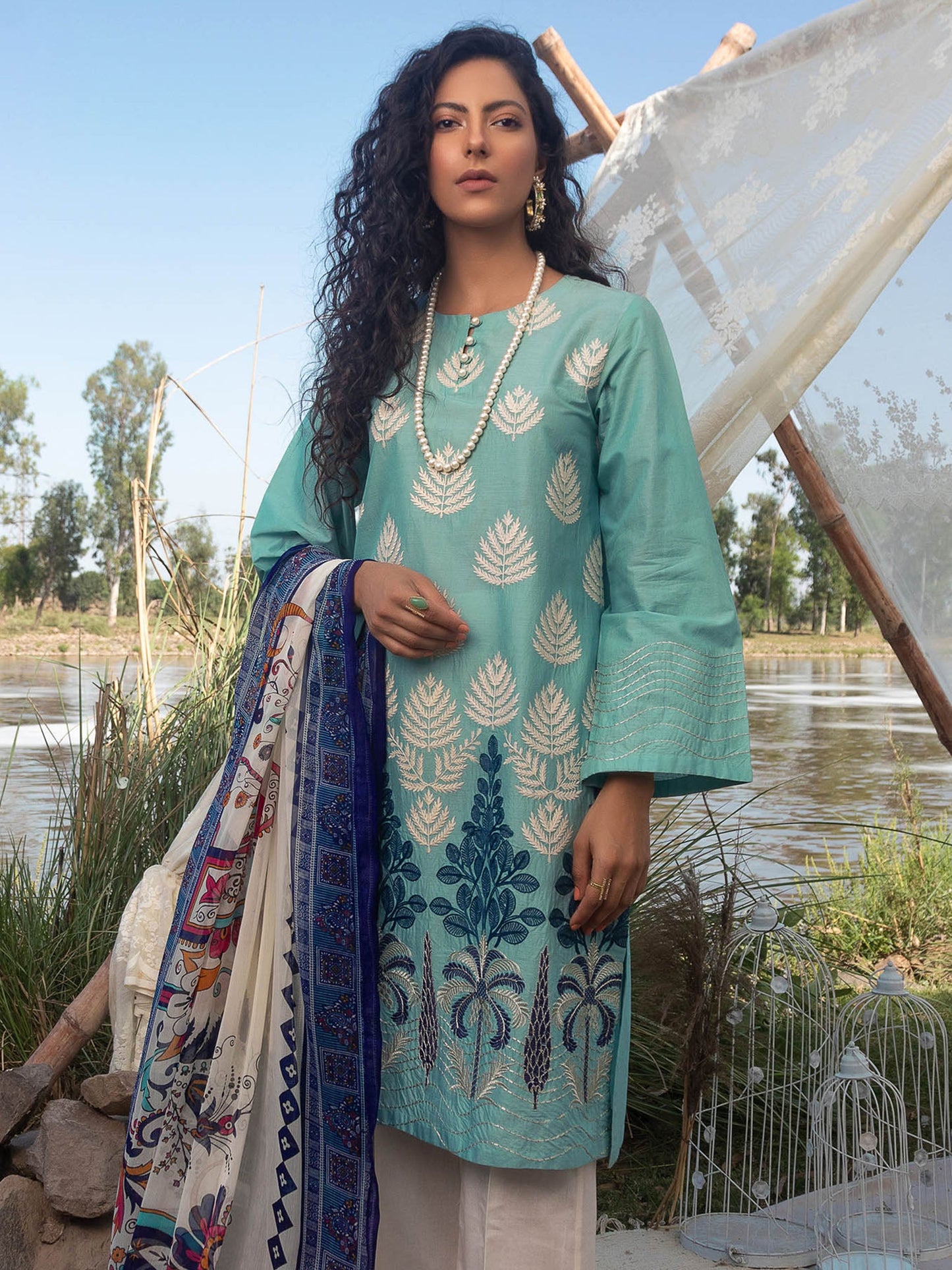 Limelight - Embroidered Lawn Suit