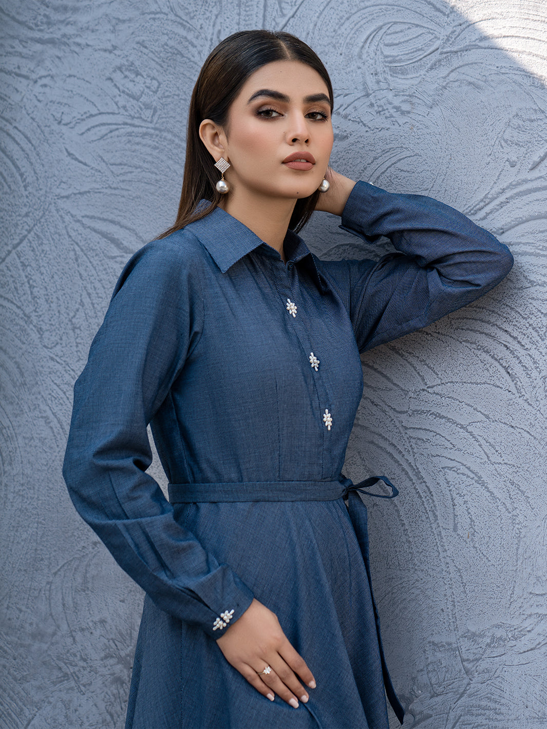 Collared Maxi Dress – Western.pk