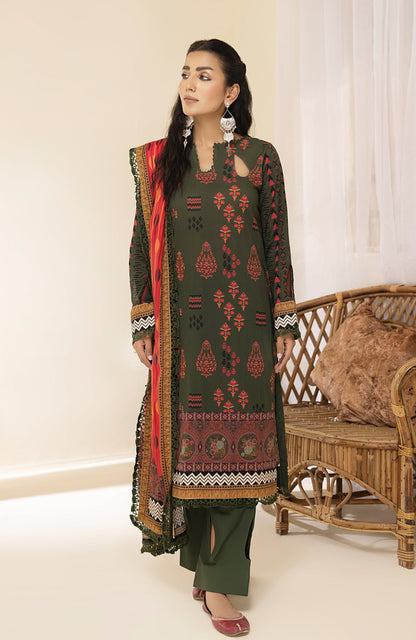 Alzohaib - 3-Piece Unstitched Digital Printed Lawn-CFD-23-09