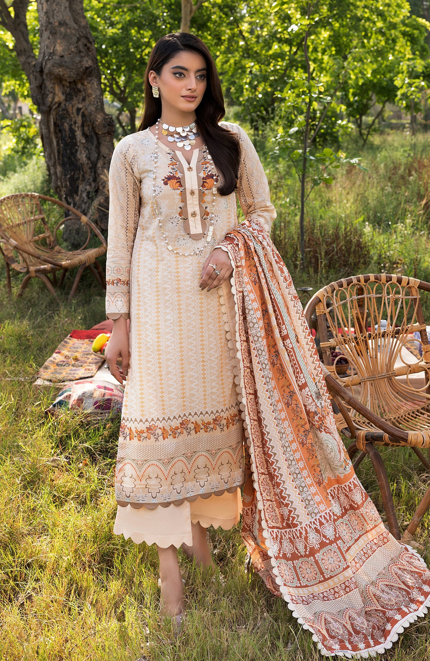 Alzohaib - 3 PIECE UNSTITCHED DIGITAL PRINTED LAWN-ADL-3-23-11