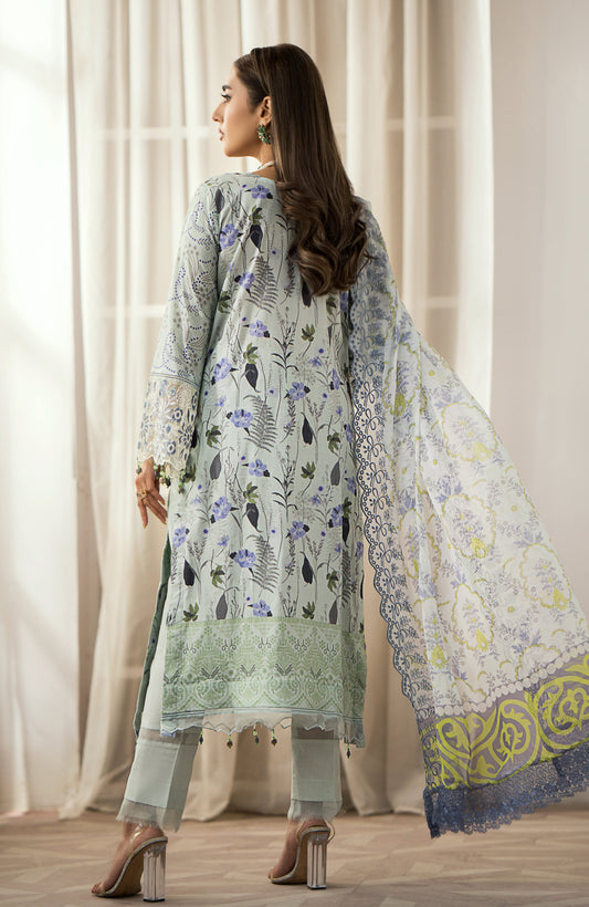 Alzohaib - 3 PIECE EMBROIDERED SUNSHINE CUTWORK-SBE-23-11