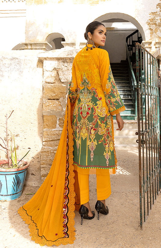 Alzohaib - 3 Piece Unstitched Embroidered Lawn-RFE-23-11