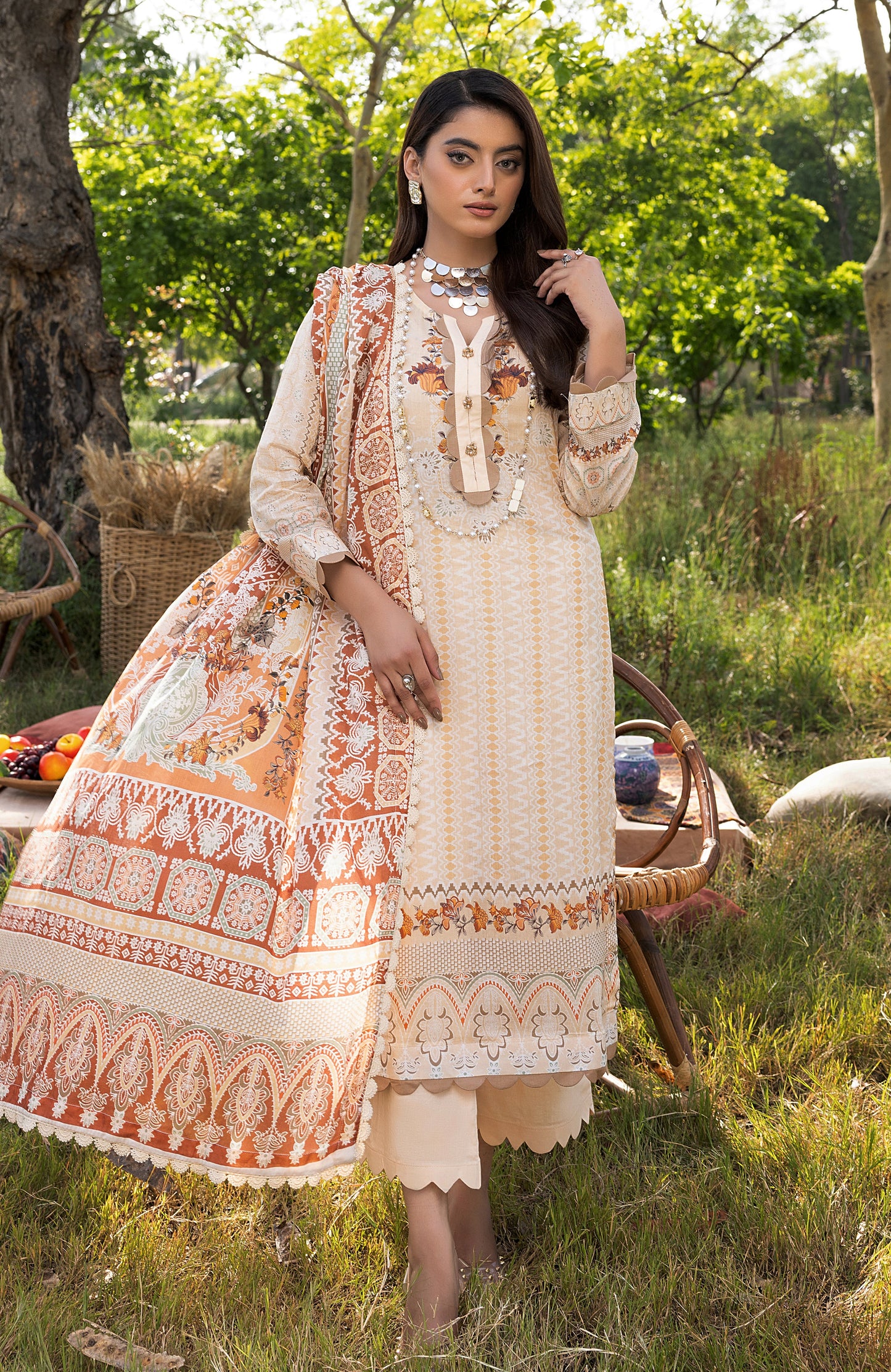 Alzohaib - 3 PIECE UNSTITCHED DIGITAL PRINTED LAWN-ADL-3-23-11