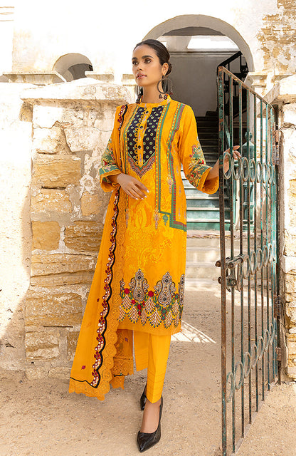 Alzohaib - 3 Piece Unstitched Embroidered Lawn-RFE-23-11