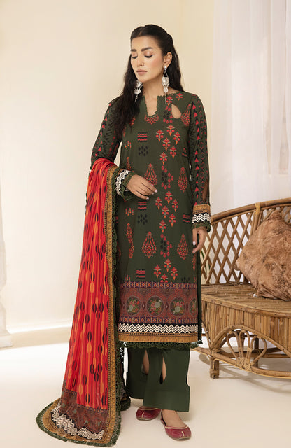 Alzohaib - 3-Piece Unstitched Digital Printed Lawn-CFD-23-09