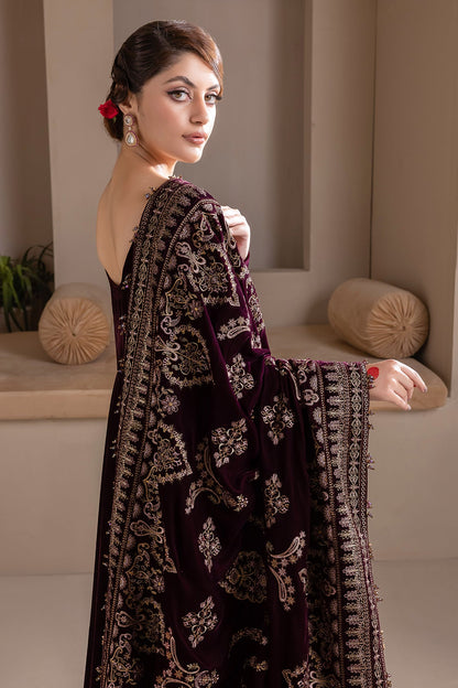 Baroque - EMBROIDERED VELVET SHAWL VS-38