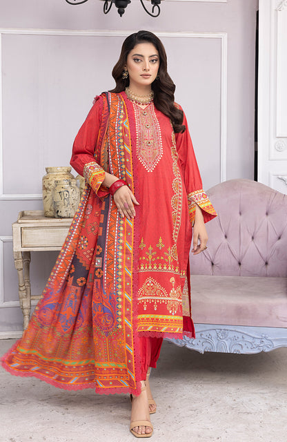 Alzohaib - 3 Piece Unstitched Printed Lawn-MDL-23-12