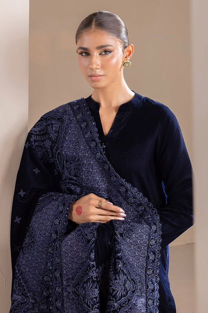 Baroque - EMBROIDERED VELVET SHAWL VS-46