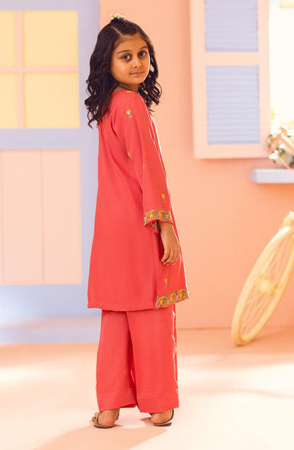 Orient - Stitched 2 Piece Embroidered Raw Silk Shirt and Raw Silk Pant