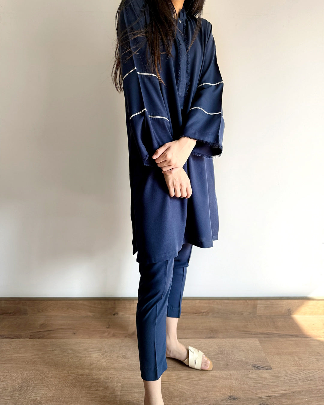 Ayesha Naveed - Navy blue set