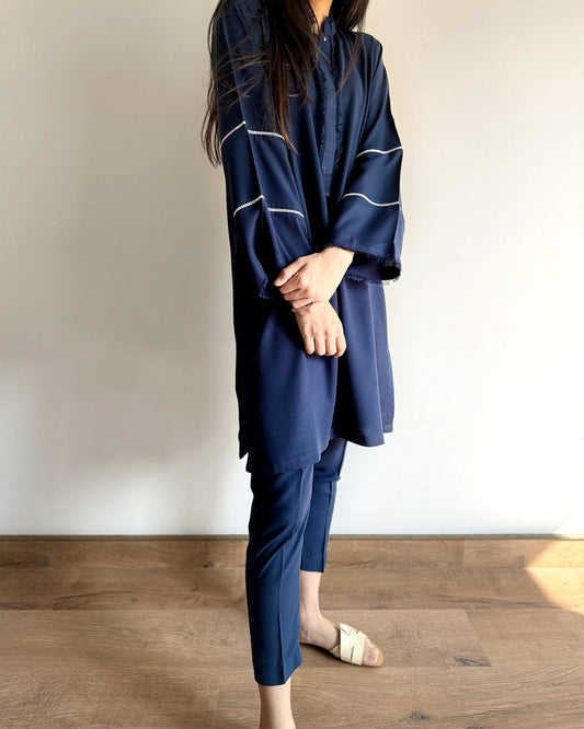 Ayesha Naveed - Navy blue set