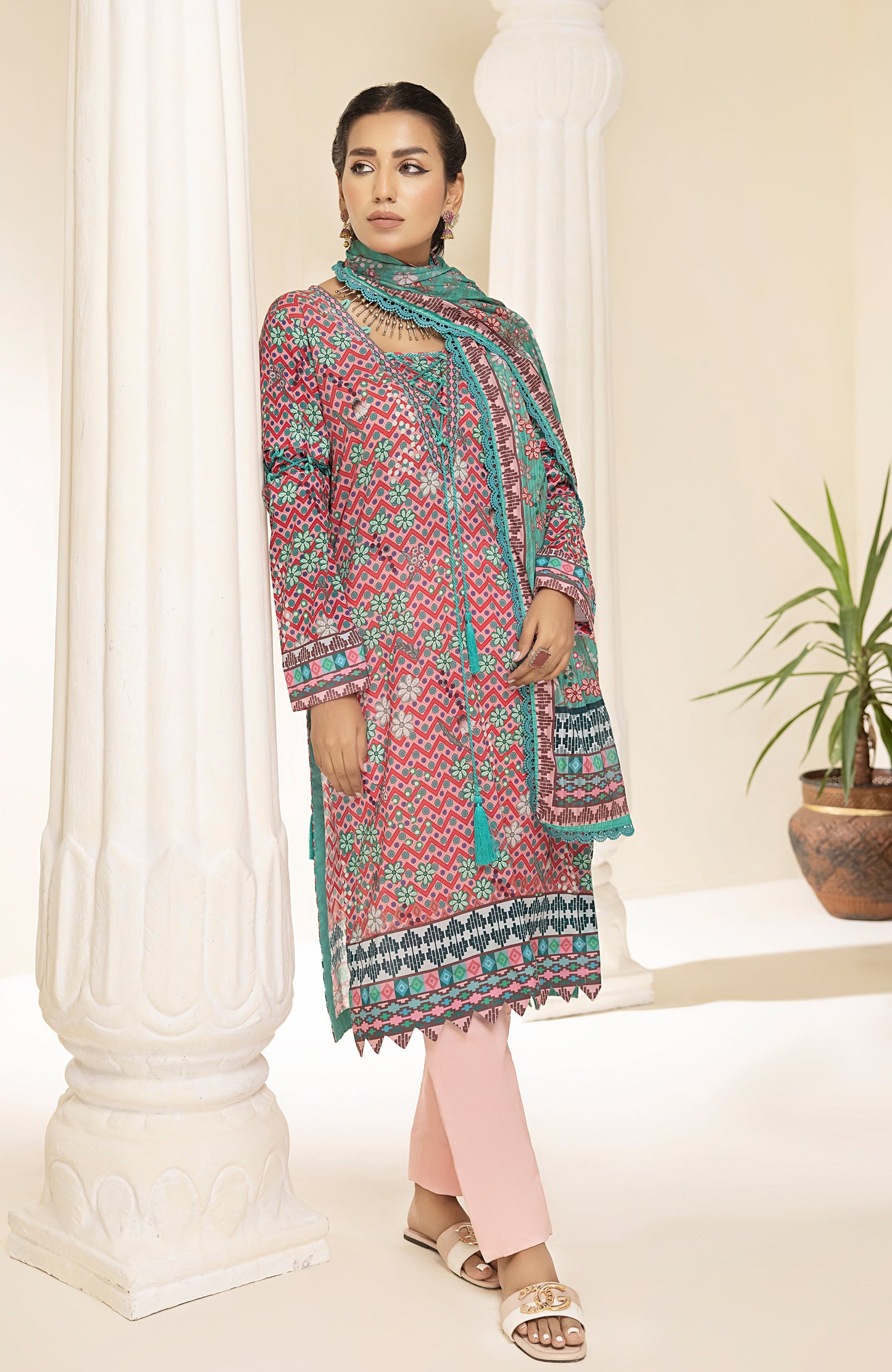 Alzohaib - 3-Piece Unstitched Digital Printed Lawn-CFD-23-18