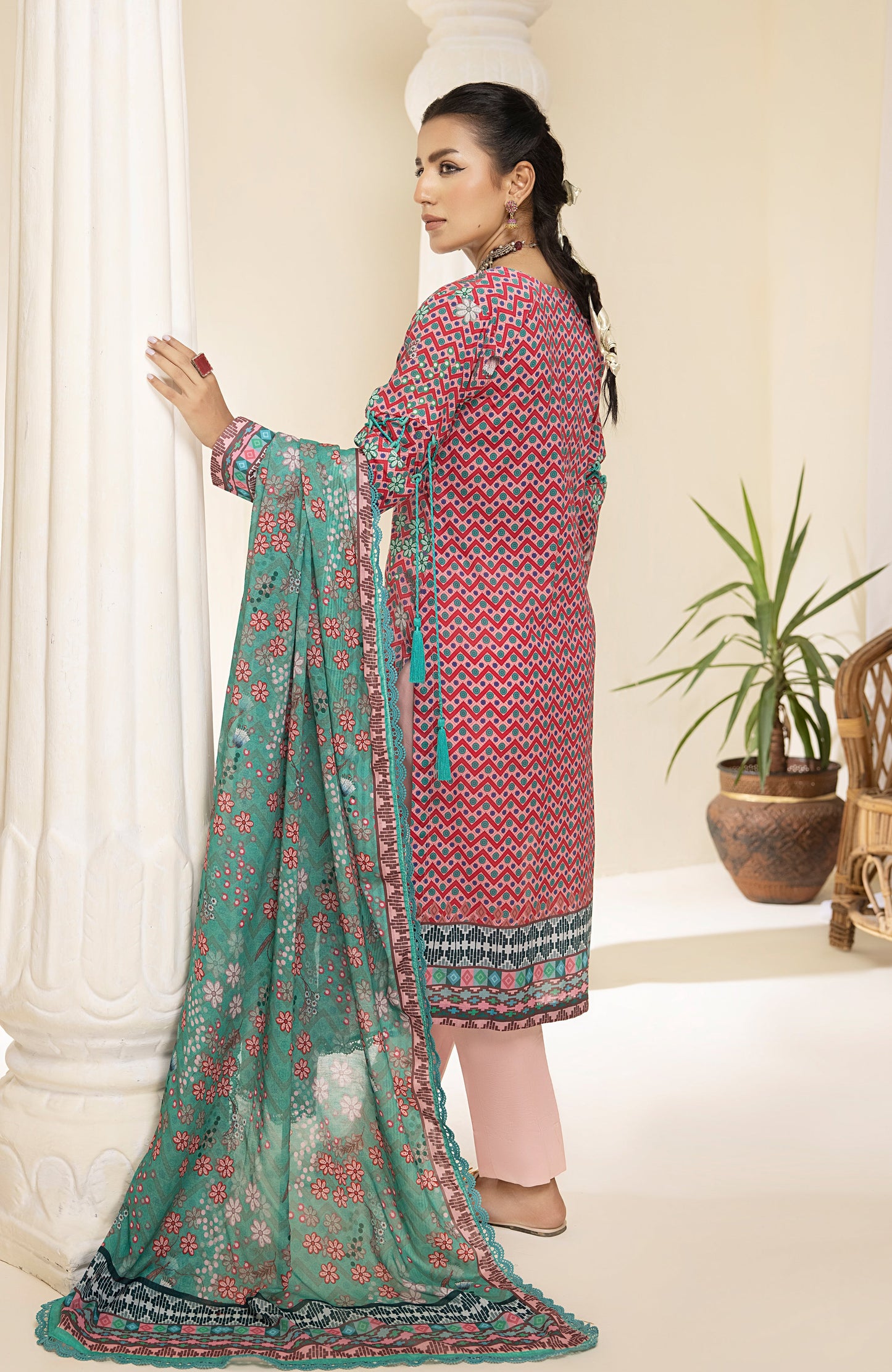 Alzohaib - 3-Piece Unstitched Digital Printed Lawn-CFD-23-18