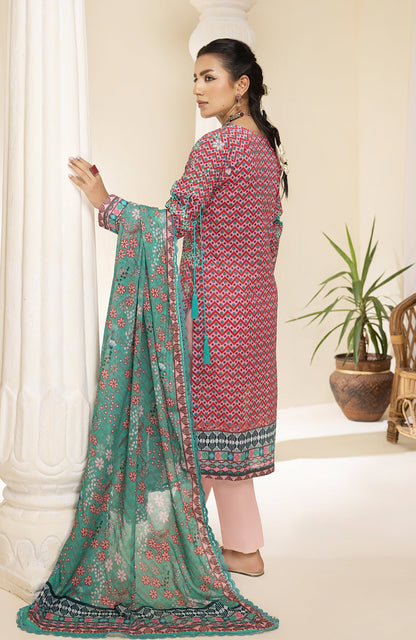 Alzohaib - 3-Piece Unstitched Digital Printed Lawn-CFD-23-18