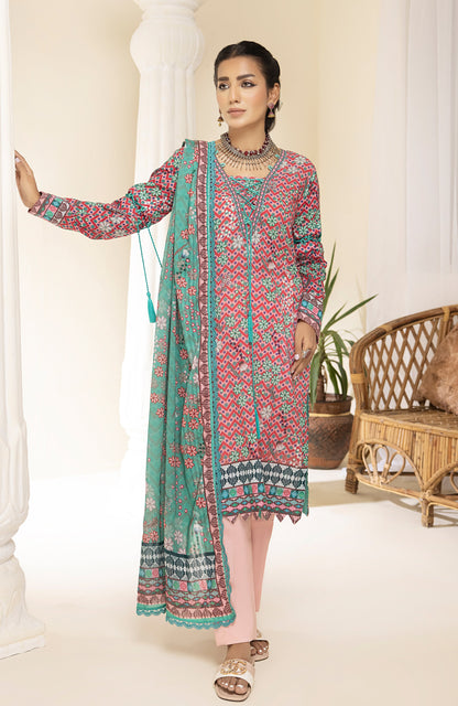 Alzohaib - 3-Piece Unstitched Digital Printed Lawn-CFD-23-18