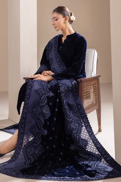 Baroque - EMBROIDERED VELVET SHAWL VS-46