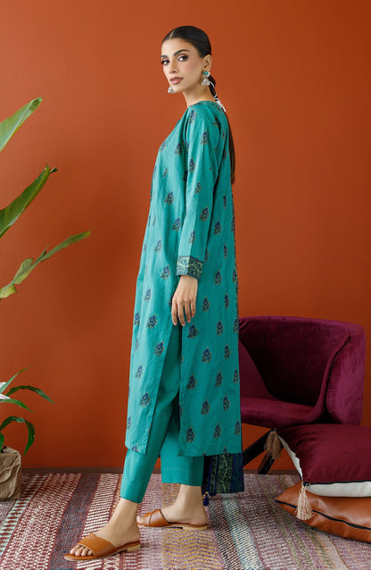 Orient - Stitched 3 Piece Printed Cambric Shirt , Cambric Pant and Lawn Dupatta