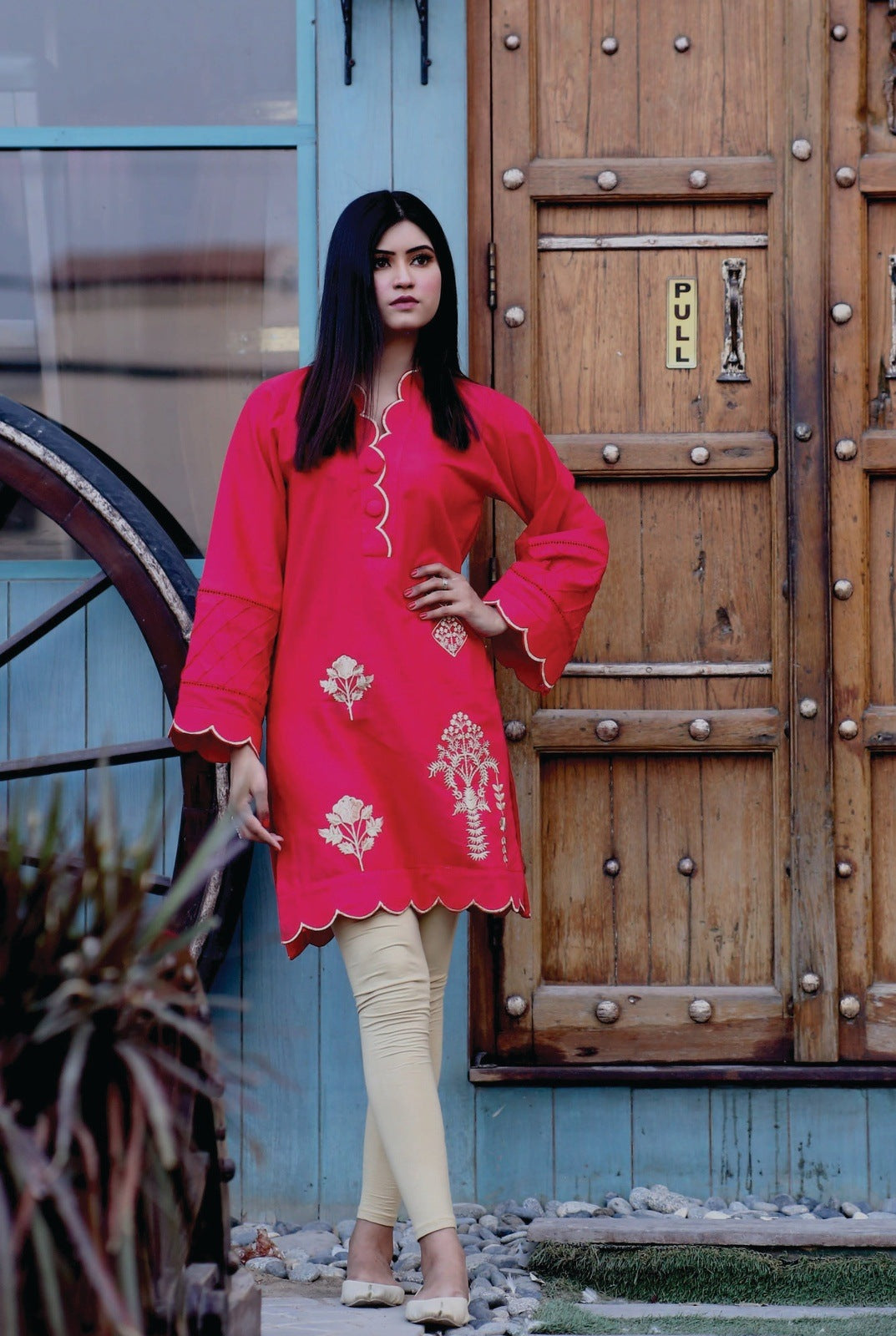 Bareeq Outfits - Embroidered Khaddar Kurti