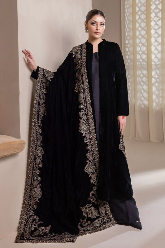 Baroque - EMBROIDERED VELVET SHAWL VS-48