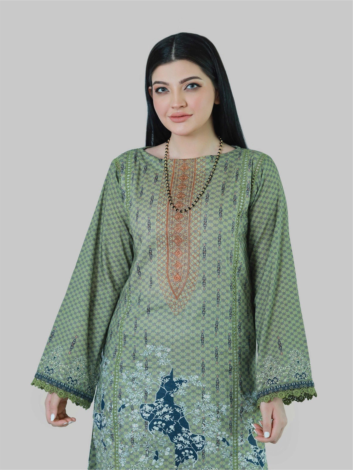 Bareeq Outfits - Dusky Hue 3 Piece Printed Suit
