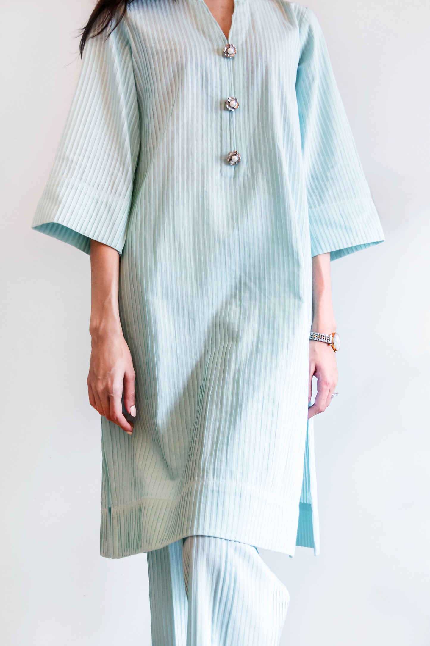 Ayesha Naveed - Pale blue matching separates